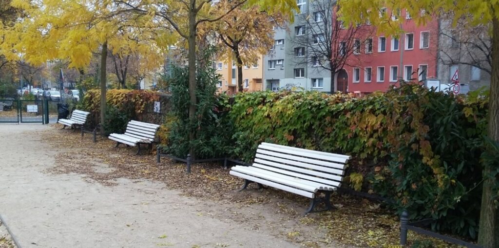 Audio-benches at Nauener Platz